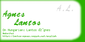 agnes lantos business card